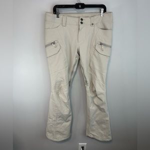 Burton DryRide Snowboarding Pants Beige Womens Large Vented Adjustable